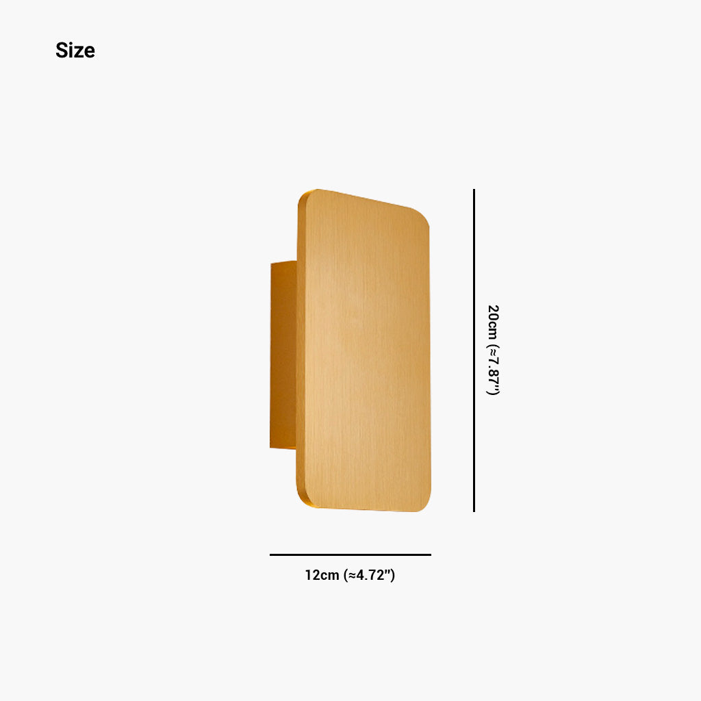 Modern Rectangular LED Wall Light Aluminum Minimalist Design 5 Colors Ambient Lighting Hallway Living Room | Sansoti
