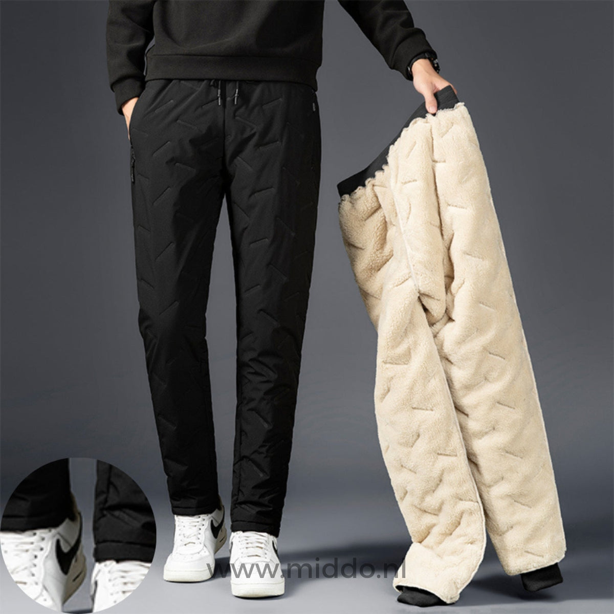 Gefütterte Winterhose Unisex Wasserdicht Fleece Warm Elastisch Outdoor Wandern Skifahren Thermobekleidung Schnee | Sansoti