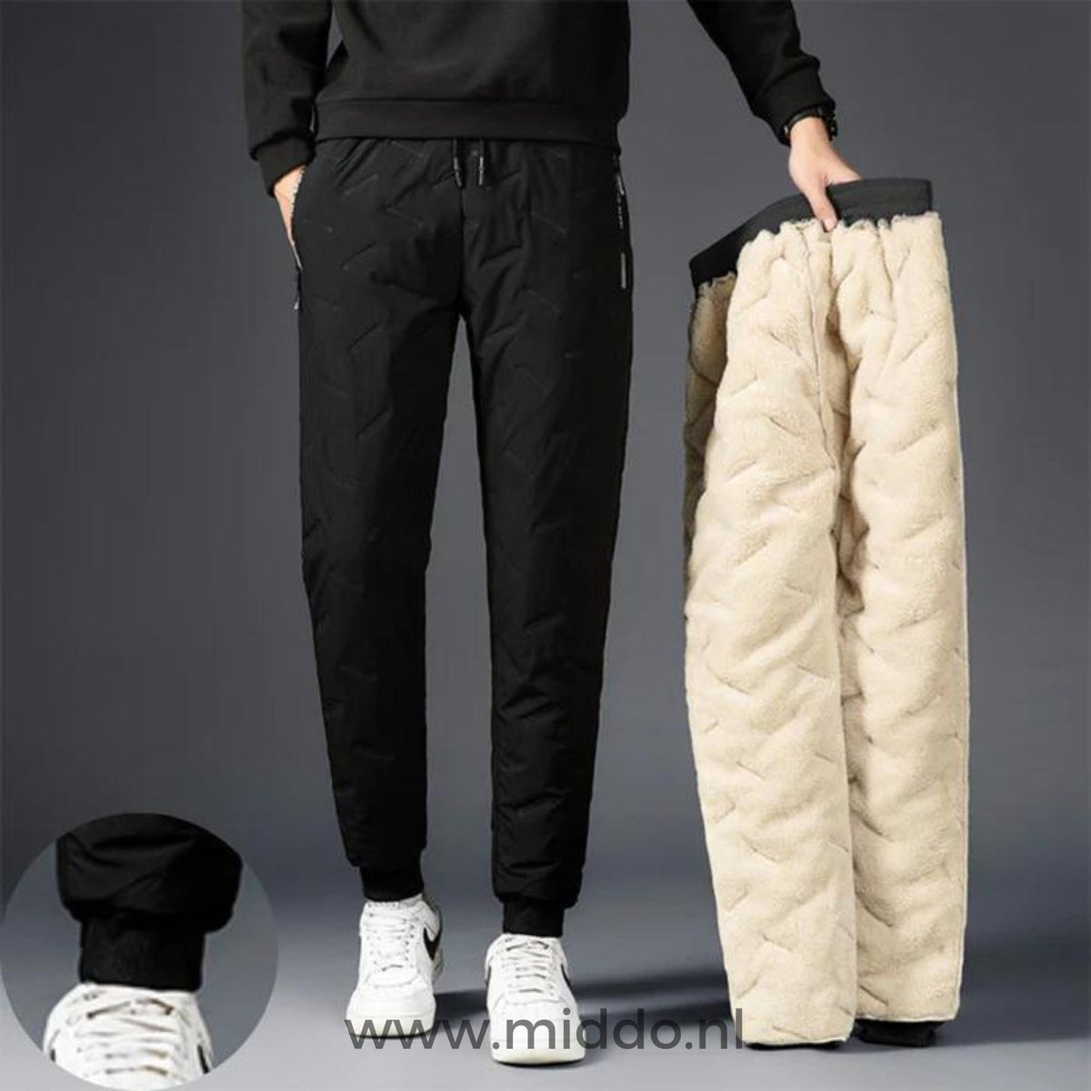 Gefütterte Winterhose Unisex Wasserdicht Fleece Warm Elastisch Outdoor Wandern Skifahren Thermobekleidung Schnee | Sansoti