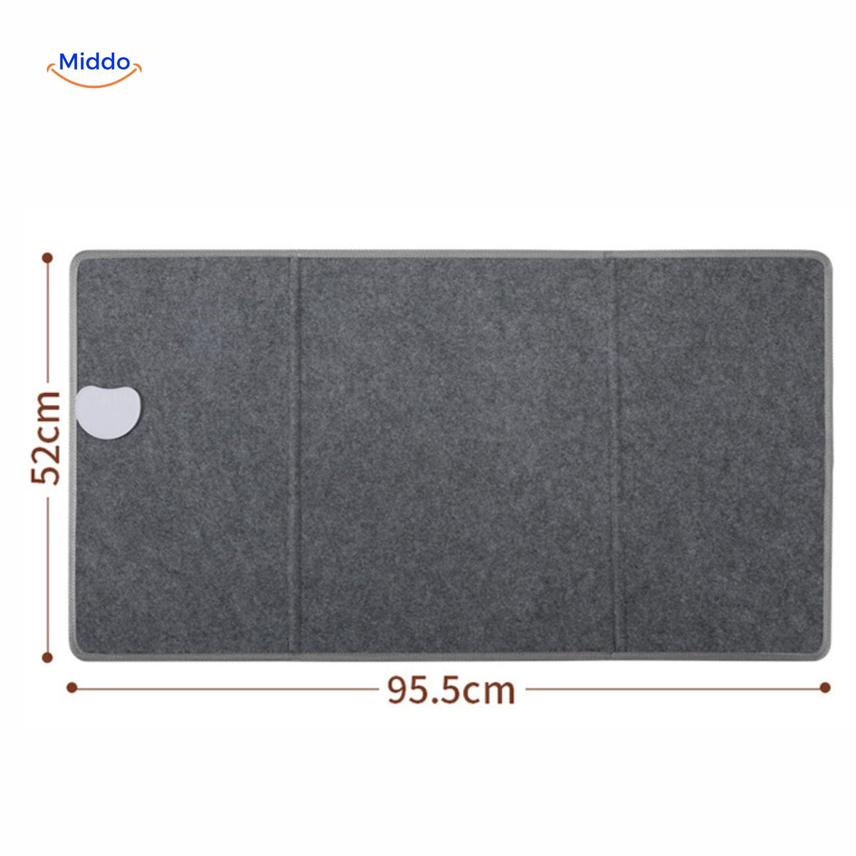 Electric Leg Warmer 3D Heating Cushion 8 Heat Settings Timer Plush Grey Foldable Quiet Office | Sansoti