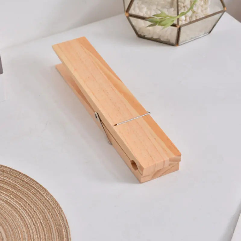 Wall Hook Clip Wood Towel Holder Door Natural Design Bathroom Children's Room | Sansoti