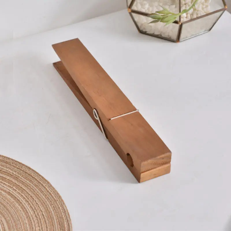 Wall Hook Clip Wood Towel Holder Door Natural Design Bathroom Children's Room | Sansoti