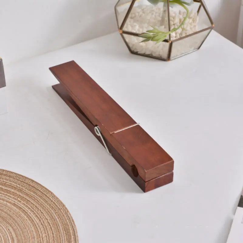 Wall Hook Clip Wood Towel Holder Door Natural Design Bathroom Children's Room | Sansoti