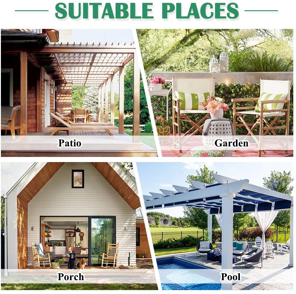 Waterdicht Terrasgordijn met Oogjes – 2 Panelen Outdoor Privacy UV-Bescherming Winddicht | Sansoti