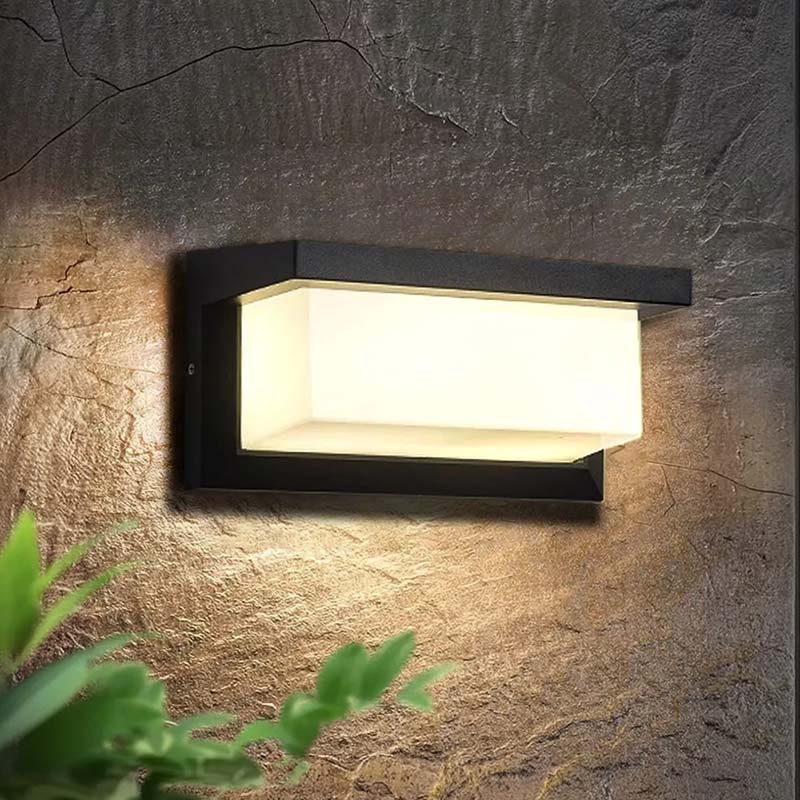 Outdoor Wall Light with Motion Sensor 18W LED Black Waterproof Lighting for Garden, Veranda, Driveway, Facade, Garage | Sansoti