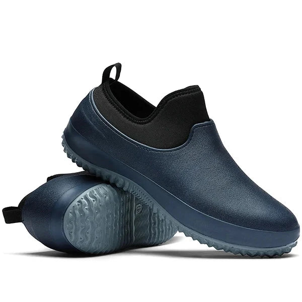 Waterdichte Werkschoenen Instapper Antislip Zwart Blauw Rood Dames Heren Unisex Veiligheidsschoenen Werkkleding | Sansoti