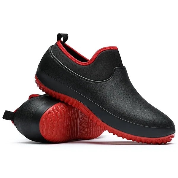 Waterdichte Werkschoenen Instapper Antislip Zwart Blauw Rood Dames Heren Unisex Veiligheidsschoenen Werkkleding | Sansoti