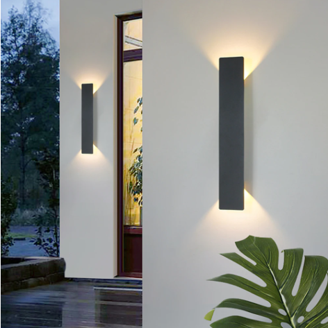 Aluminum Outdoor Wall Light Waterproof COB LED Dimmable Warm and Cool White Facade Lighting Outdoor Lighting | Sansoti