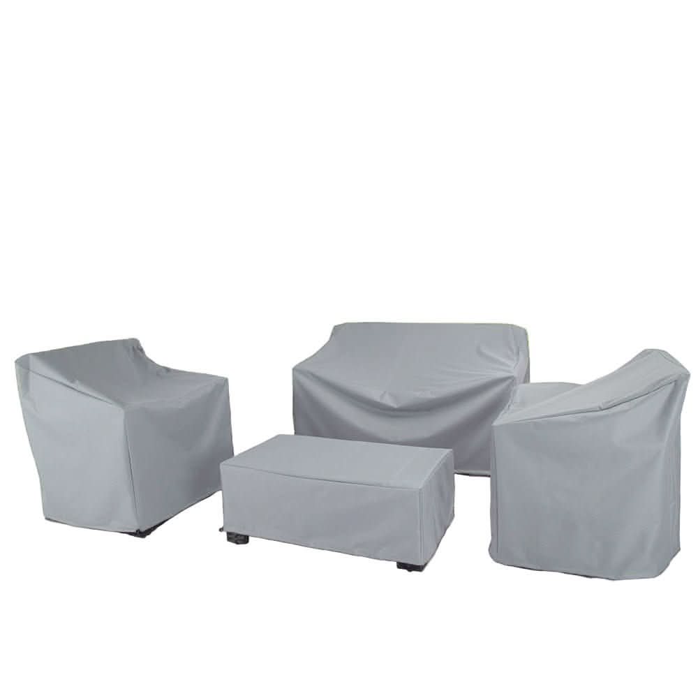 Weerbescherming Hoes voor Tuinmeubelen Waterdicht Polyester Zwart Zilver voor Patio Balkon Tuin Buiten | Sansoti