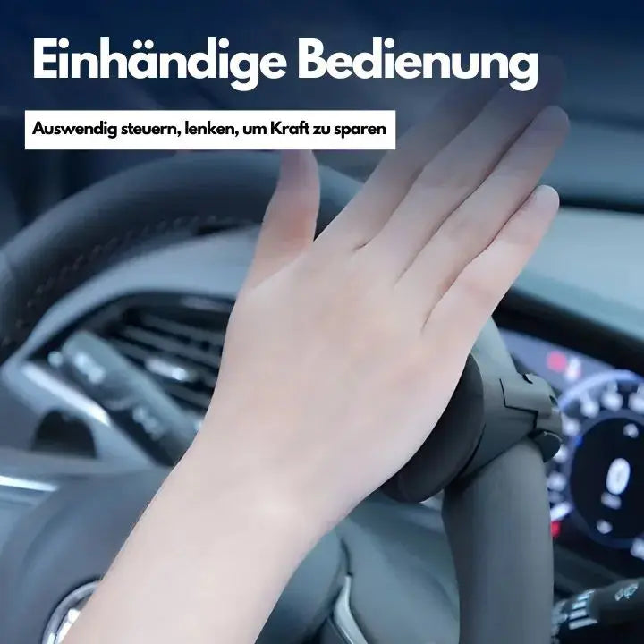 Lenkradknauf fürs Auto – Drehgriff mit komfortablem Griff für einhändiges Lenken und einfaches Einparken | Sansoti