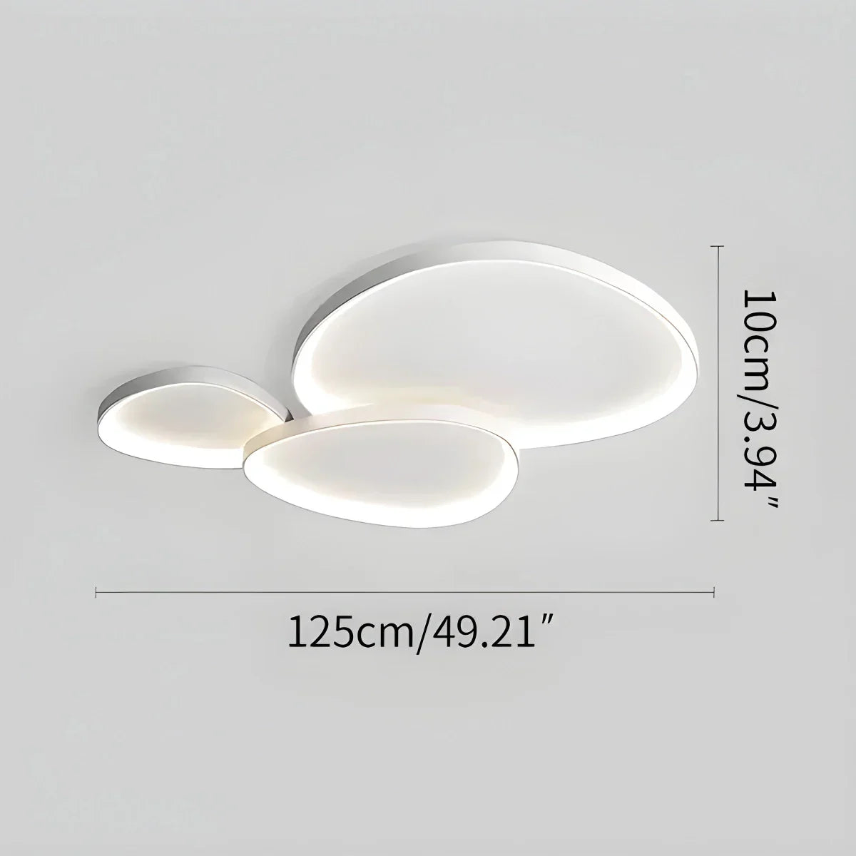 LED ceiling lamp oval dimmable metal black white bedroom hallway living room modern ceiling lighting Scandinavian design surface lamp | Sansoti