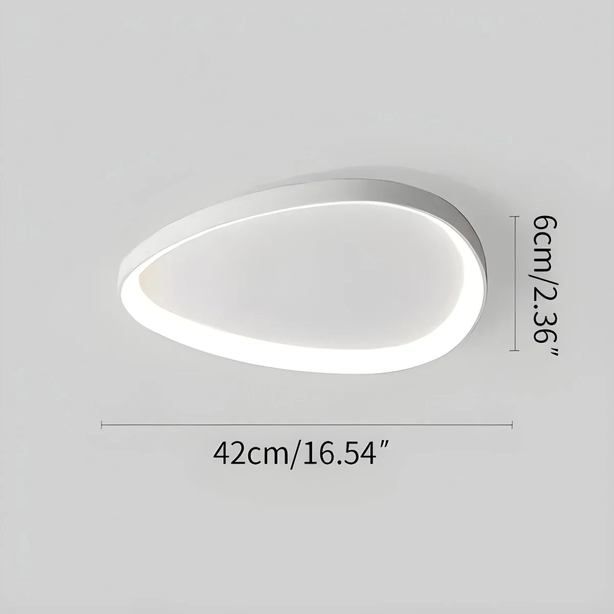 LED ceiling lamp oval dimmable metal black white bedroom hallway living room modern ceiling lighting Scandinavian design surface lamp | Sansoti