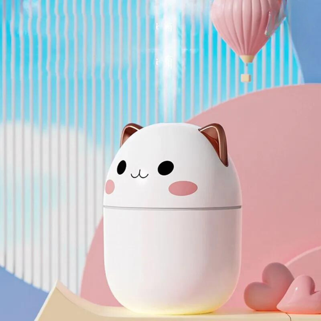 Cat Humidifier with LED Night Light – 250ml Humidification for Bedroom, Office, Children's Room | Sansoti