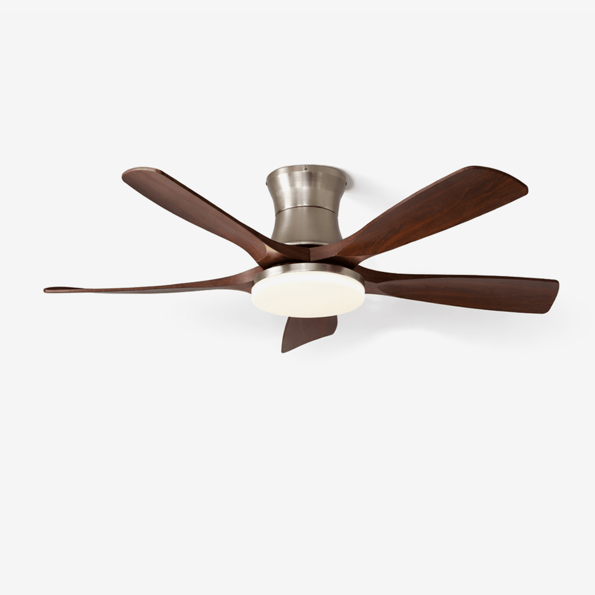 Skandinavischer Deckenventilator mit Beleuchtung – Leiser 5-Flügel Ventilator mit LED & Fernbedienung | Sansoti