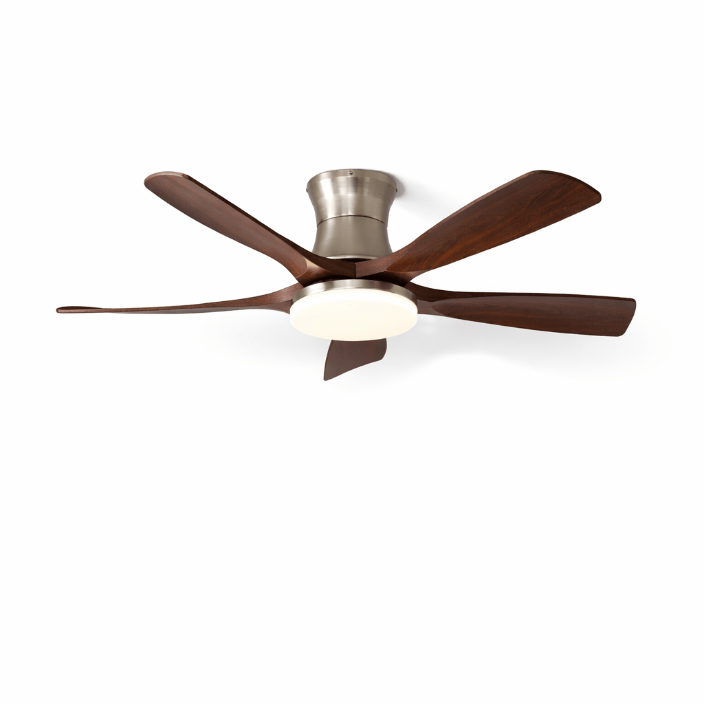 Scandinavian Ceiling Fan with Lighting – Quiet 5-Blade Fan with LED & Remote Control | Sansoti