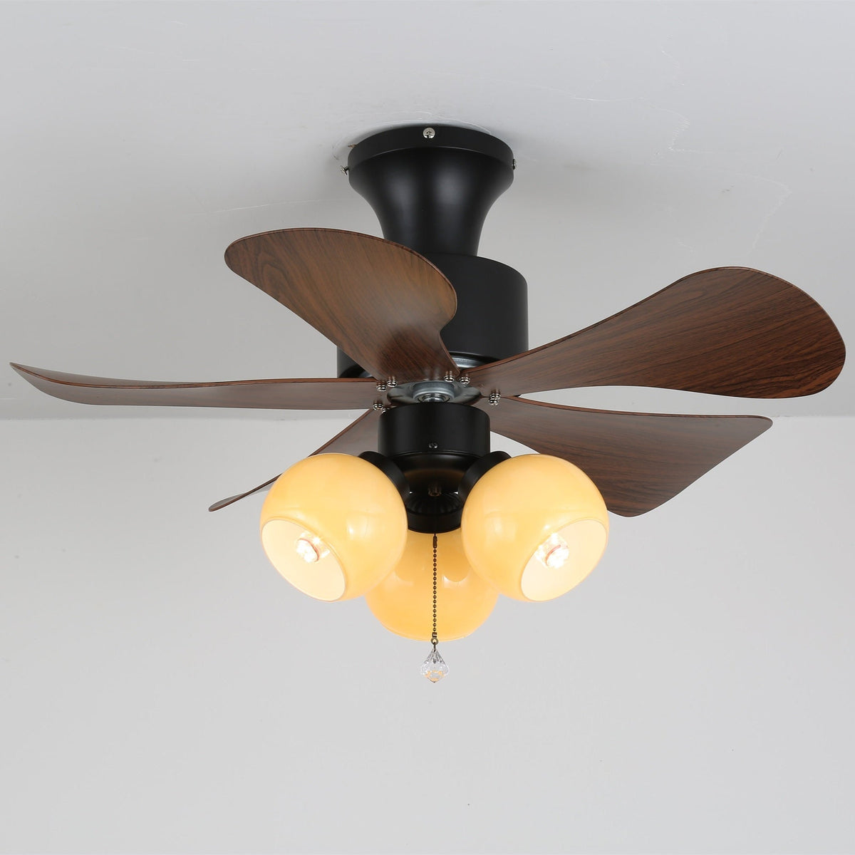 Lunara Vintage Deckenventilator Ø80cm mit Beleuchtung und Fernbedienung | Sansoti