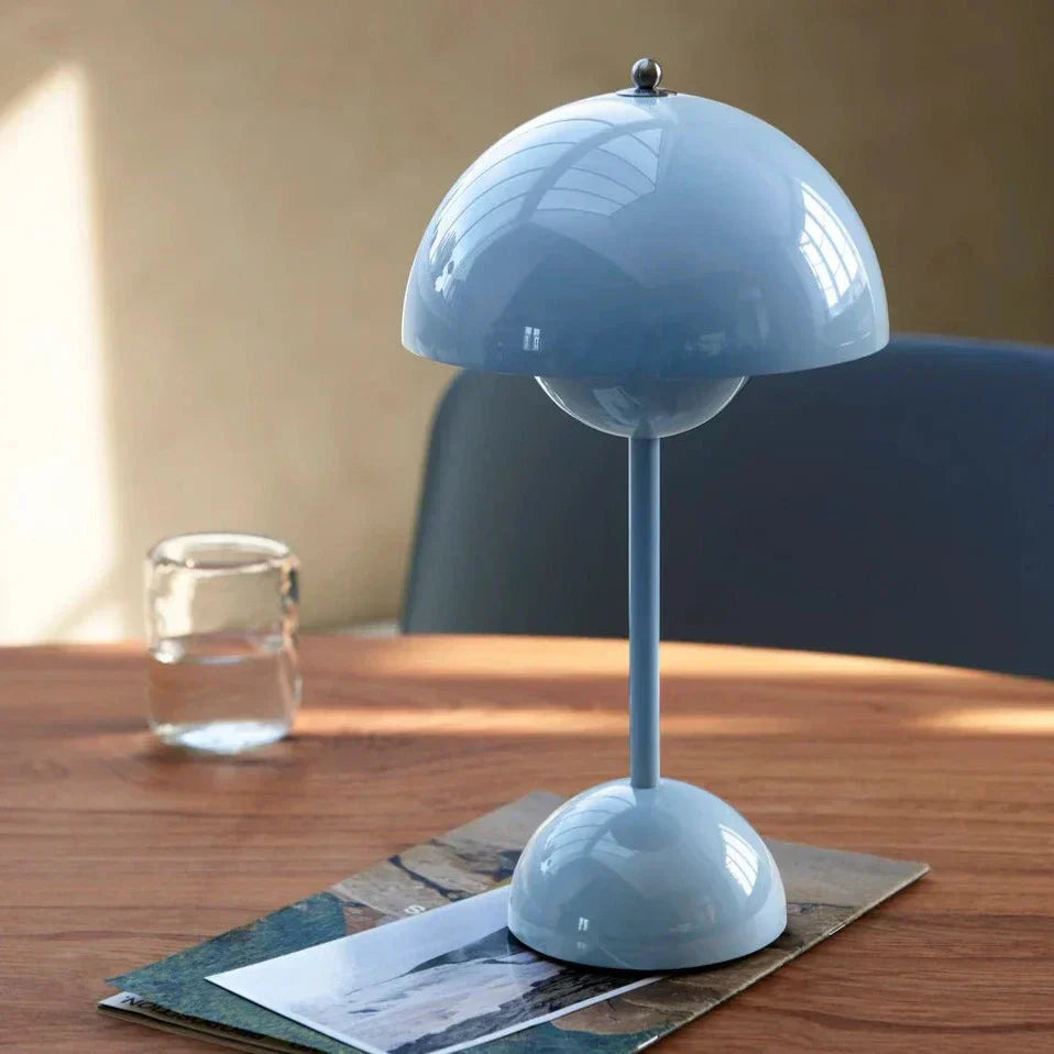 Lampe de table champignon LED USB rechargeable sans fil chevet bureau lumière d'ambiance intérieur | Sansoti