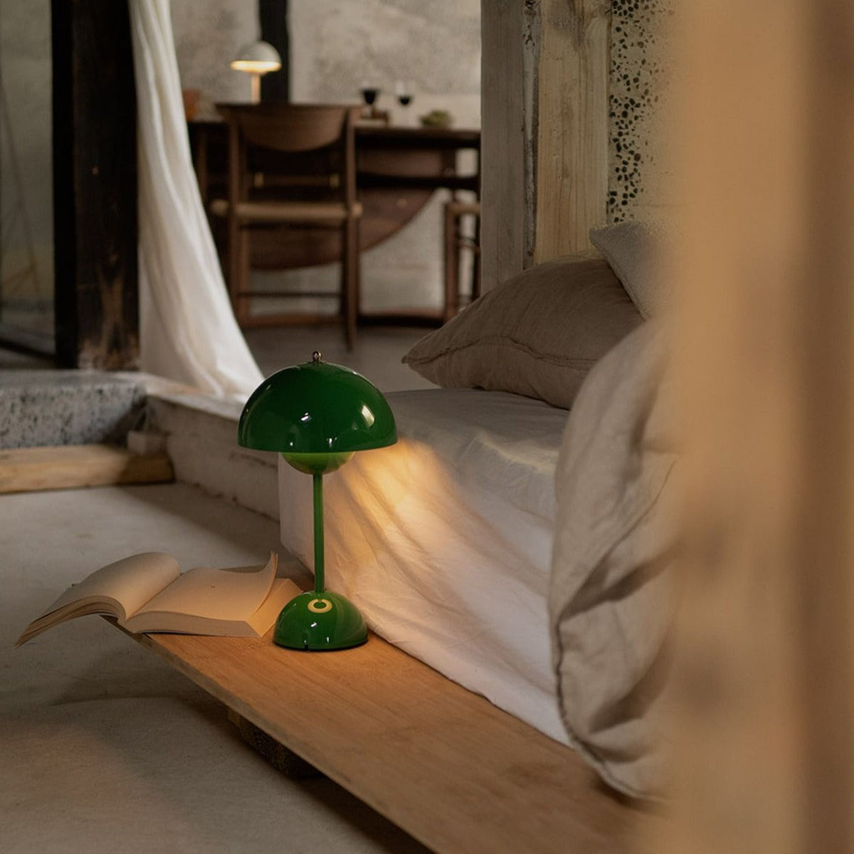 Lampe de table champignon LED USB rechargeable sans fil chevet bureau lumière d'ambiance intérieur | Sansoti