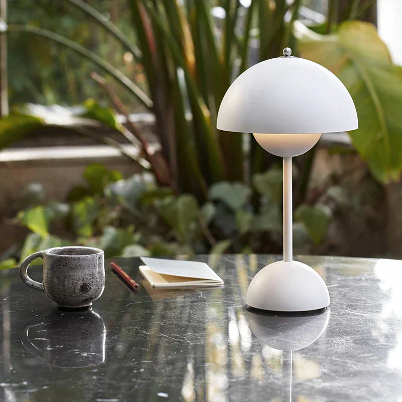 Lampe de table champignon LED USB rechargeable sans fil chevet bureau lumière d'ambiance intérieur | Sansoti