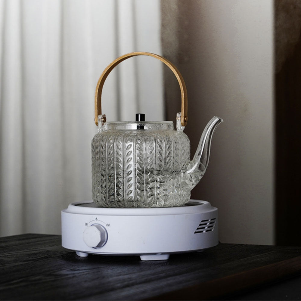 Glass Teapot With Infuser Heat-Resistant Borosilicate Glass 1 Liter | Sansoti