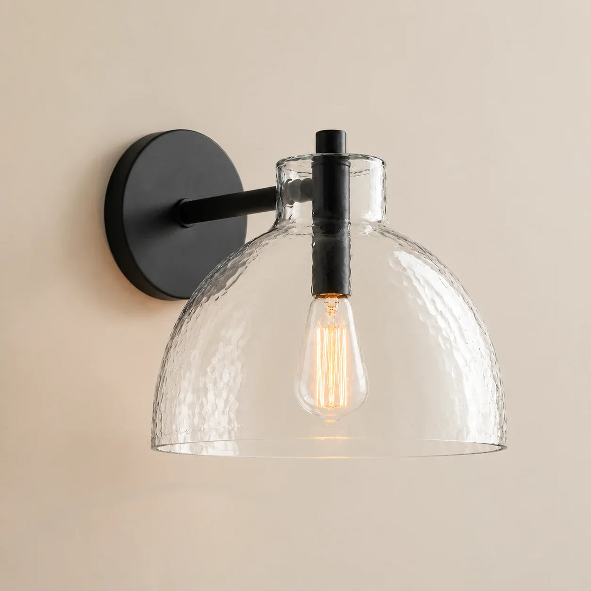 Wall Lamp Recycled Glass Antique Brass – Minimalist Wall Lighting for Bathroom, Hallway, Entrance & Bedroom | Sansoti