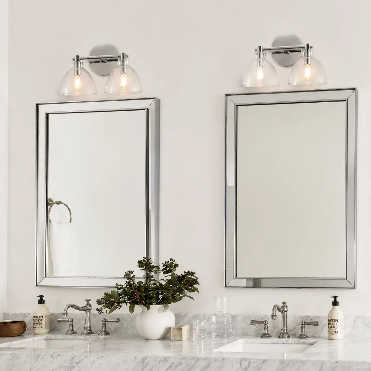 Wall Lamp Recycled Glass Antique Brass – Minimalist Wall Lighting for Bathroom, Hallway, Entrance & Bedroom | Sansoti