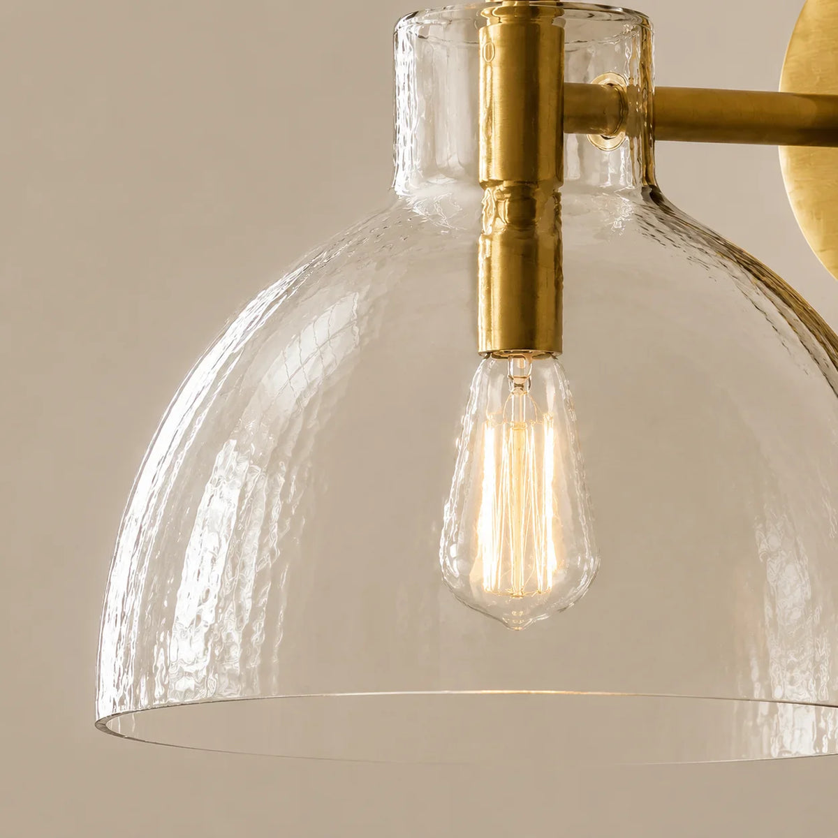 Wall Lamp Recycled Glass Antique Brass – Minimalist Wall Lighting for Bathroom, Hallway, Entrance & Bedroom | Sansoti