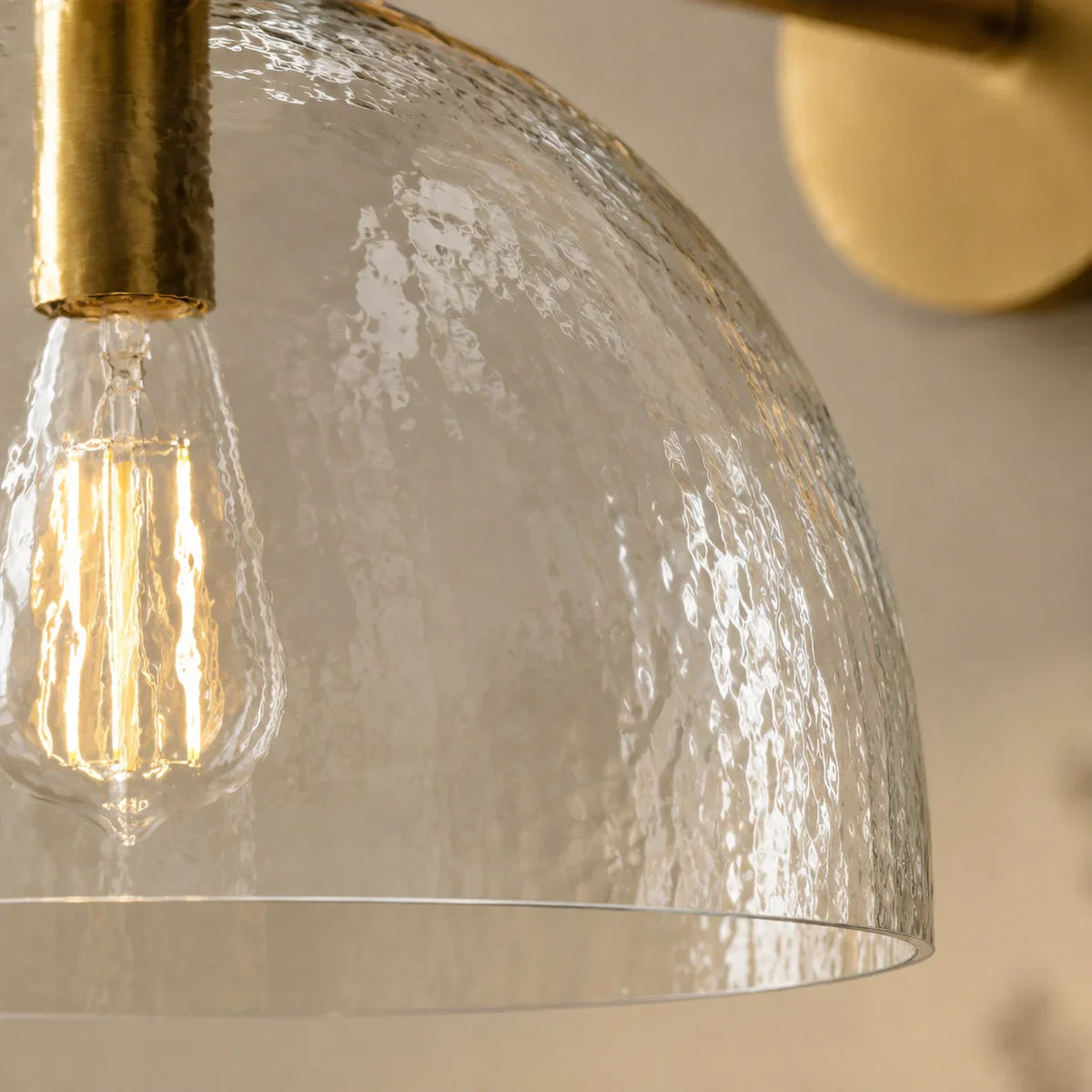 Wall Lamp Recycled Glass Antique Brass – Minimalist Wall Lighting for Bathroom, Hallway, Entrance & Bedroom | Sansoti