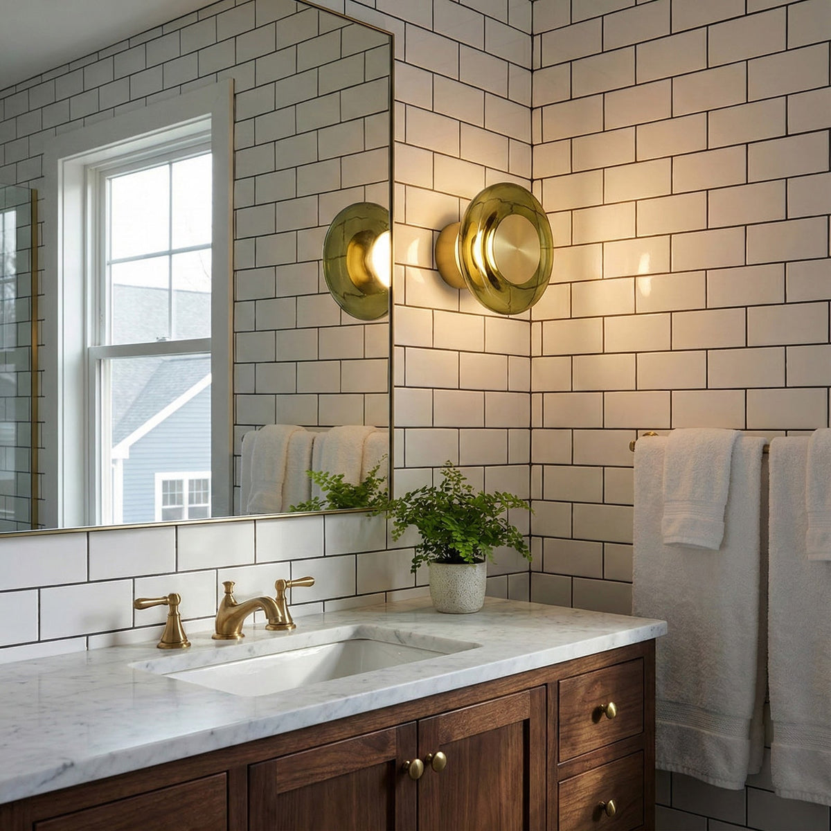 Applique murale avec verre vert et finition dorée – Accent d’éclairage moderne pour hall et chambre | Sansoti