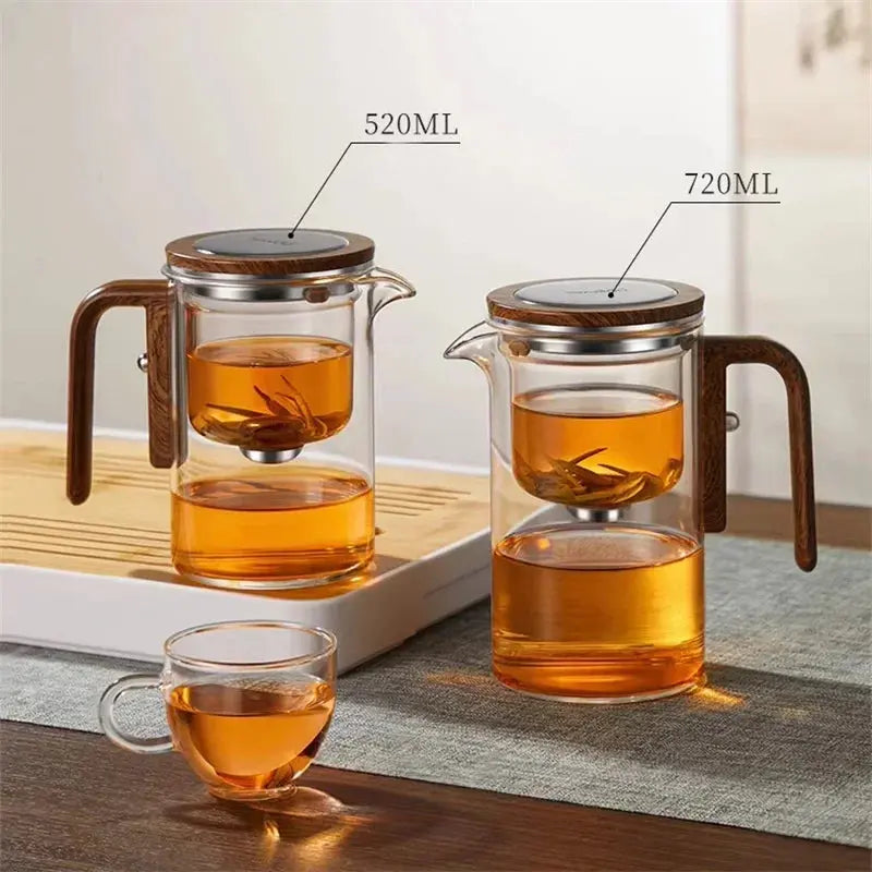 Glazen Theepot Magnetisch Filter Losse Thee Kruidenthee Elegant Hittebestendig | Sansoti