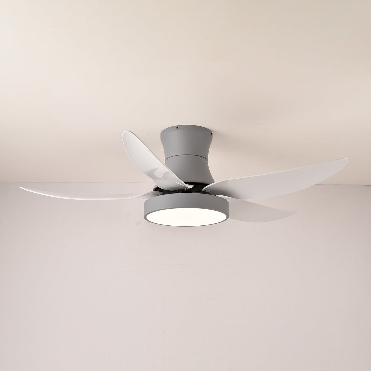 Deckenventilator mit Beleuchtung 132 cm Modern Schwarz Metall Kunststoff LED 24W Verstellbar 6 Geschwindigkeiten | Sansoti