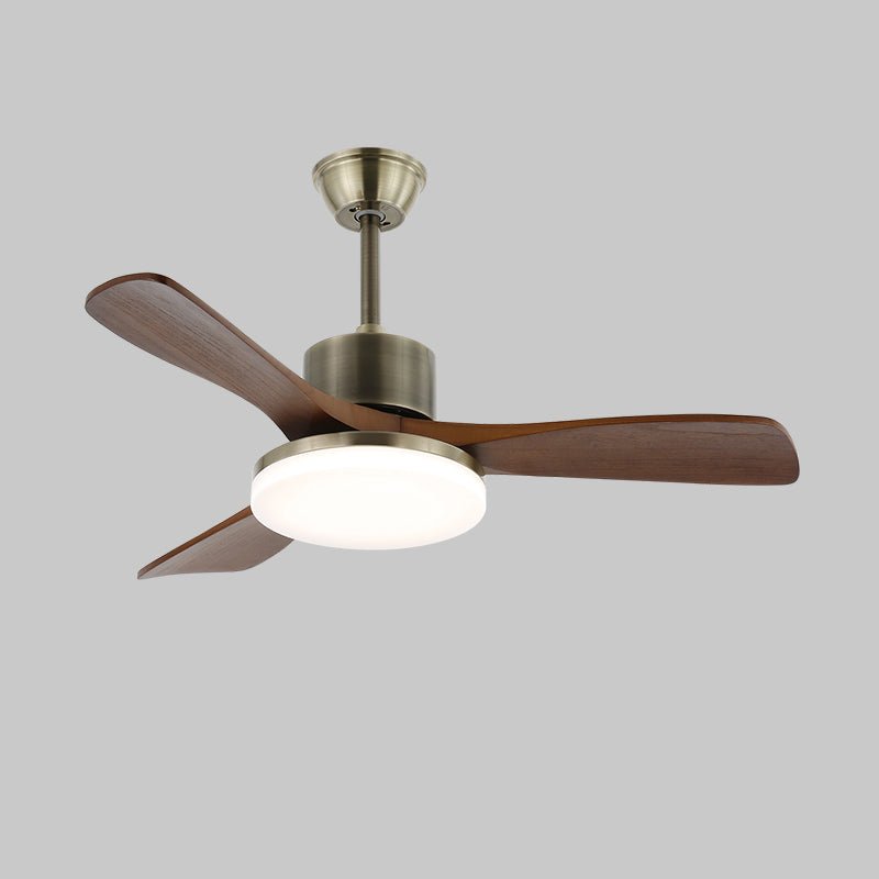 Deckenventilator mit Beleuchtung – Minimalistischer Ventilator in Silber und Holz – 6 Geschwindigkeiten – Fernbedienung – 106/132 cm – LED 35W – Deckenleuchte mit Ventilationsfunktion | Sansoti