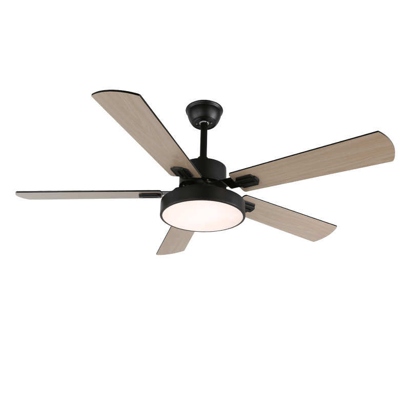Modern Ceiling Fan with Wooden Blades & Integrated LED Lighting – Ø107 cm, Remote Control, 6 Speeds, Adjustable Power | Sansoti