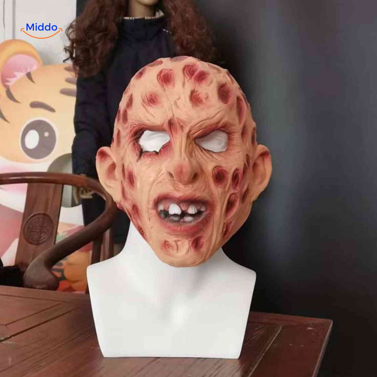 Realistic Horror Mask Latex Adults Zombie Halloween Cosplay Party Carnival Spooky Accessory | Sansoti