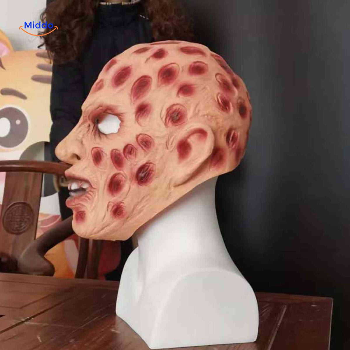 Realistic Horror Mask Latex Adults Zombie Halloween Cosplay Party Carnival Spooky Accessory | Sansoti