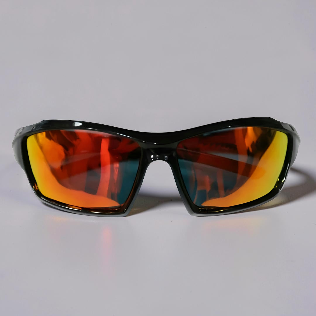 Lunettes de cyclisme Polarisées Protection UV400 Monture légère en plastique Noir Rouge Orange Bleu Jaune Vert | Sansoti