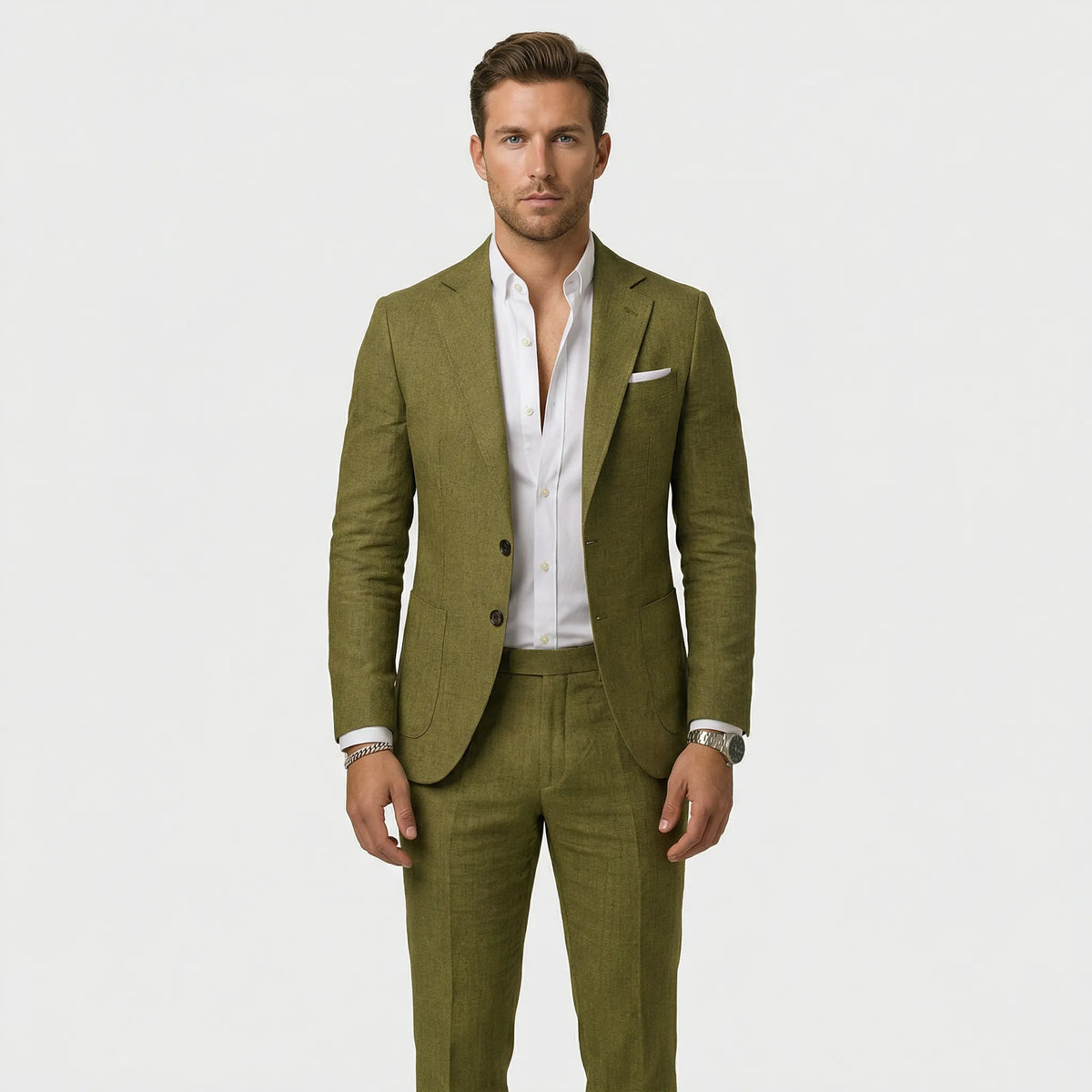 Costume homme deux pièces, veste et pantalon, professionnel et formel, noir, gris, beige, bordeaux, mariage et travail, S-5XL | Sansoti