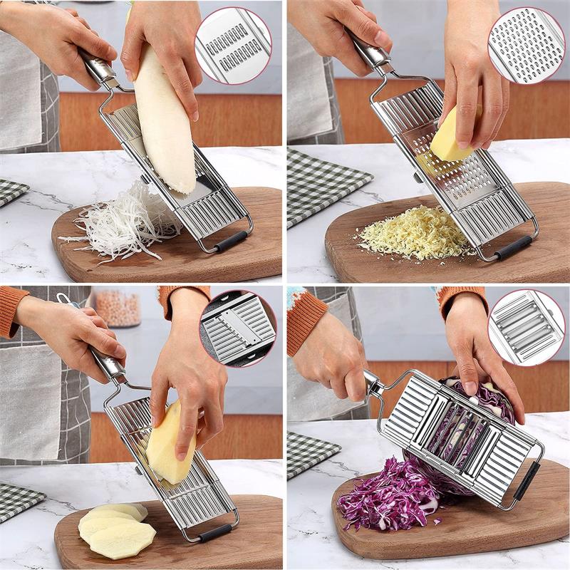 Vegetable Slicer with Ergonomic Handle and Multifunctional Blades for Efficient Kitchen Work | Sansoti