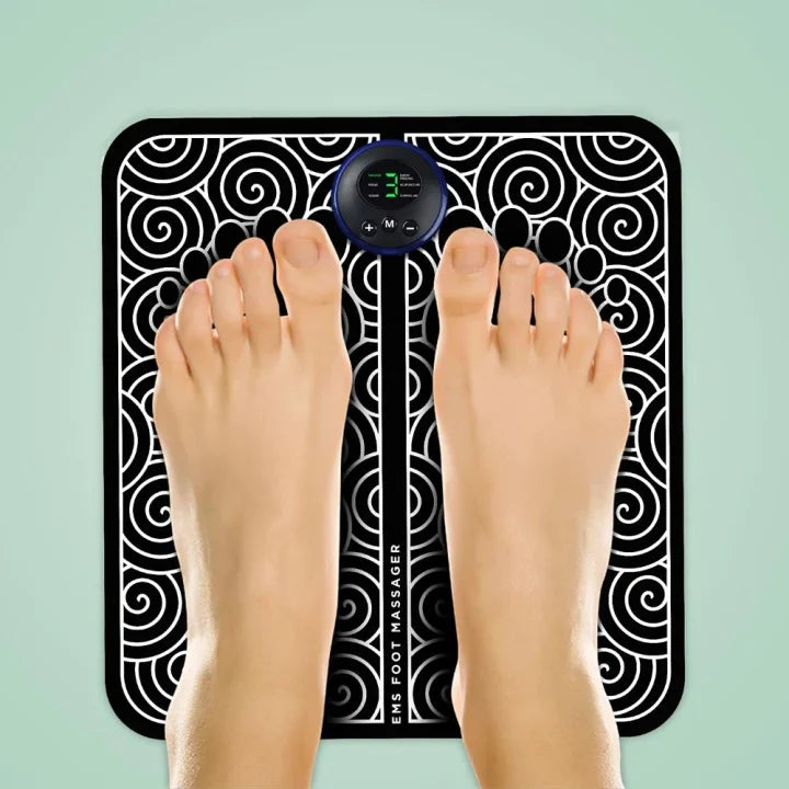 EMS Electric Foot Massage Mat with Remote Control for Home Massage, Muscle Stimulation, Pain Relief, and Relaxation | Sansoti