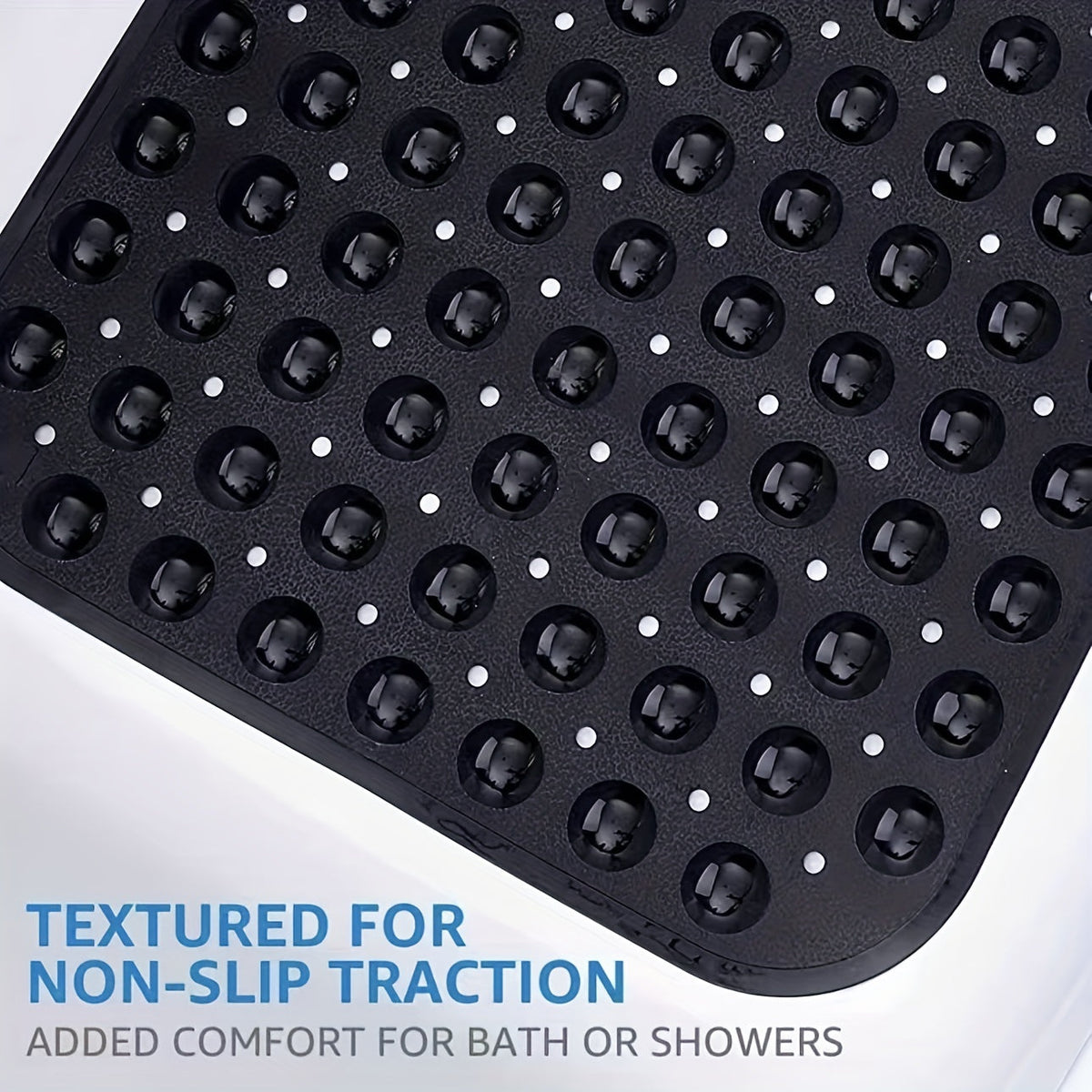 Antislip Badmat 101x40 cm met Zuignappen Douche Bad Veiligheidsmat Waterafvoer Hygiënisch Extra Lang Badkamer | Sansoti