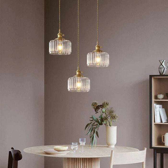 Hanglamp Kristalglas Cilindervorm Verstelbare Hoogte Vintage Stijl Woonkamer Eetkamer Hal Sfeerverlichting | Sansoti