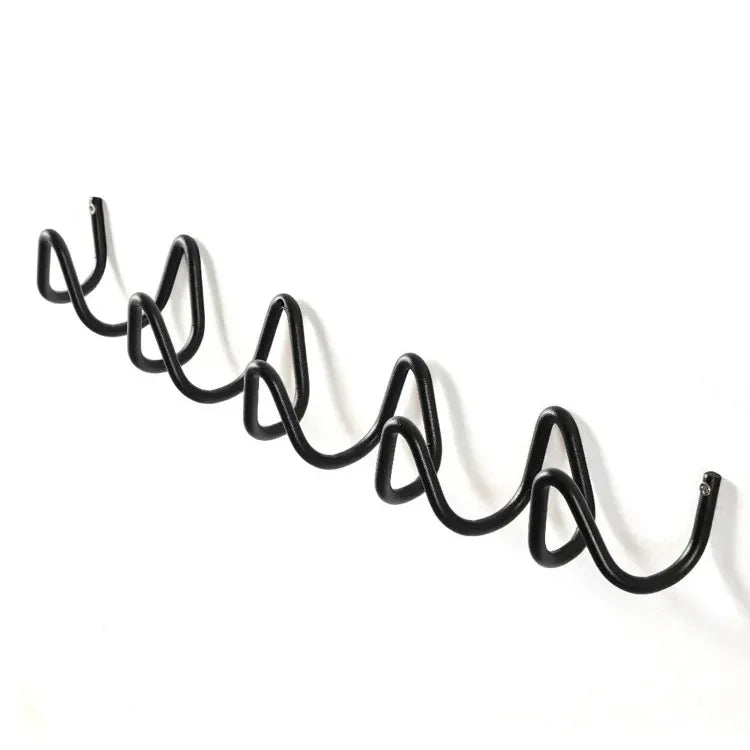 Perchero de pared de metal, diseño ondulado, con 3 o 5 ganchos, moderno | Sansoti