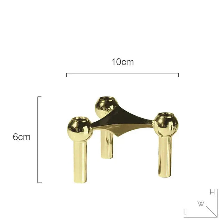 Metal Design Candlestick with Modular Frame | Modern Table Decoration & Atmosphere Creator