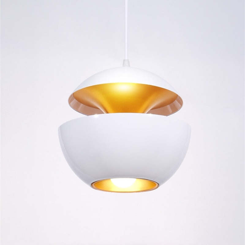 Elegant LED Ceiling Lamp Black-White Modern Design Round Aluminum Dining Area Bedroom Living Room Warm Dimmable Light Scandinavian Interior Stylish | Sansoti