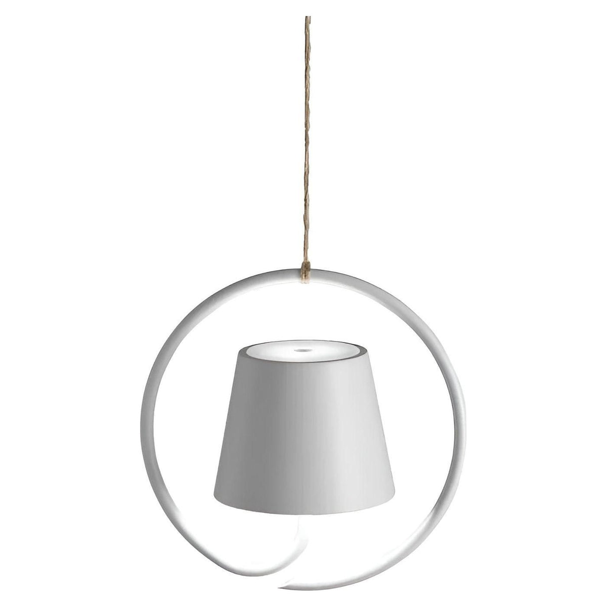 Suspension LED sans fil rechargeable métal rétro noir blanc lampe suspendue moderne | Sansoti