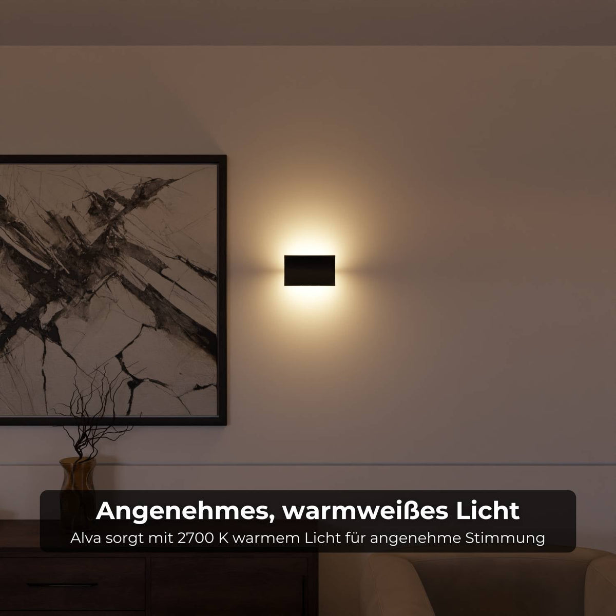 Elegant LED wall lamp with warm indirect light for indoor and sheltered outdoor areas | Sansoti