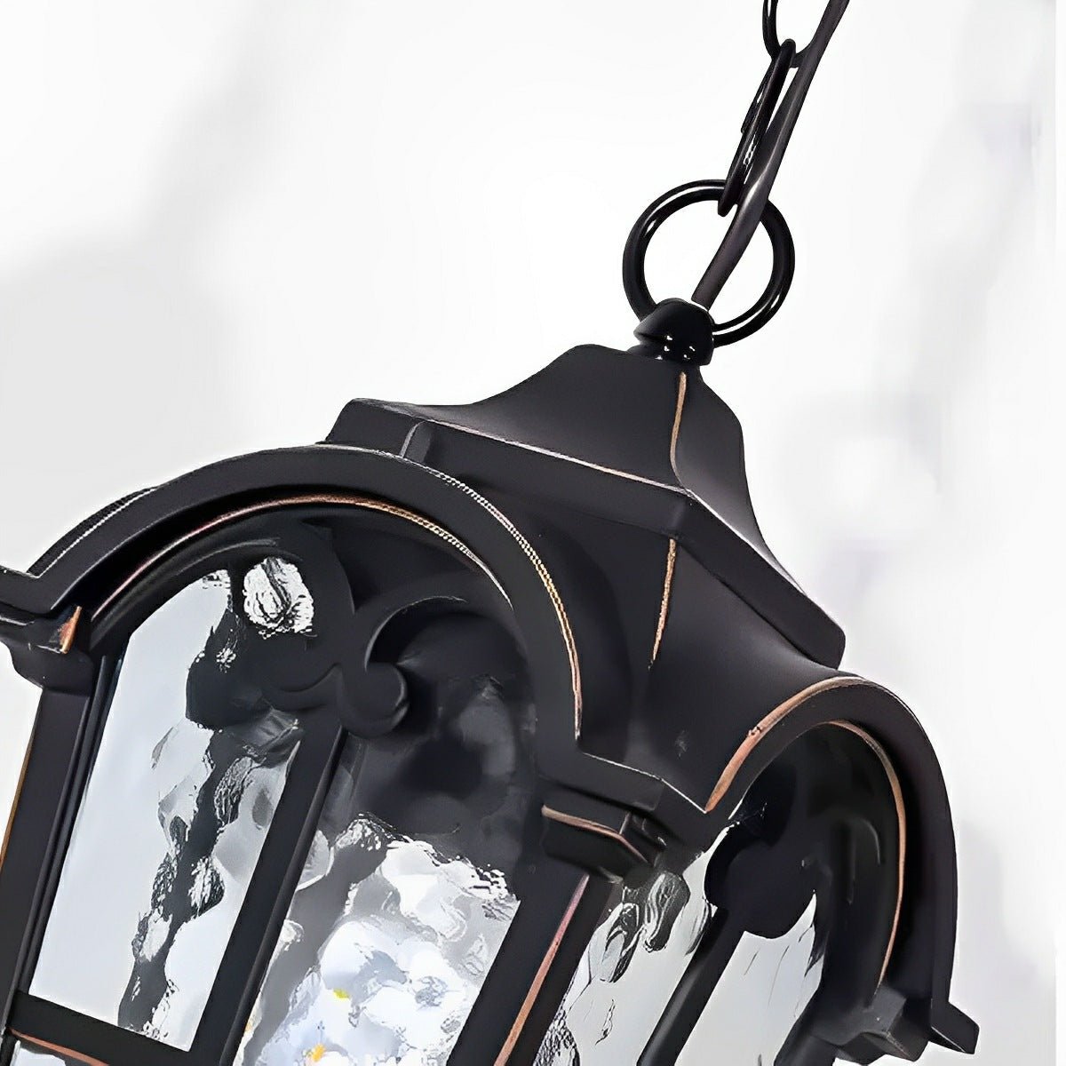 Hängelampe für den Garten, schwarze Laterne, LED, wasserdicht, Aluminium, IP56, verstellbar, für Terrasse, Veranda und Pergola im Außenbereich | Sansoti