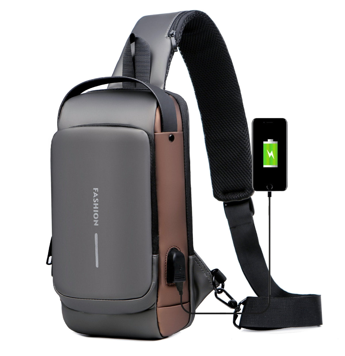 Crossbody Shoulder Bag with USB Charging Port and Combination Lock Water-Repellent for Travel Work and Everyday Use | Sansoti