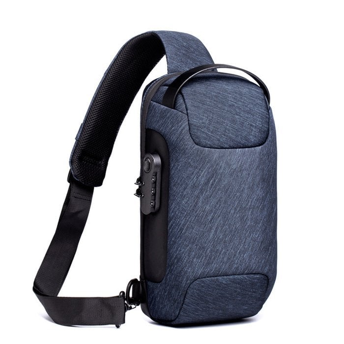 Crossbody Shoulder Bag with USB Charging Port and Combination Lock Water-Repellent for Travel Work and Everyday Use | Sansoti