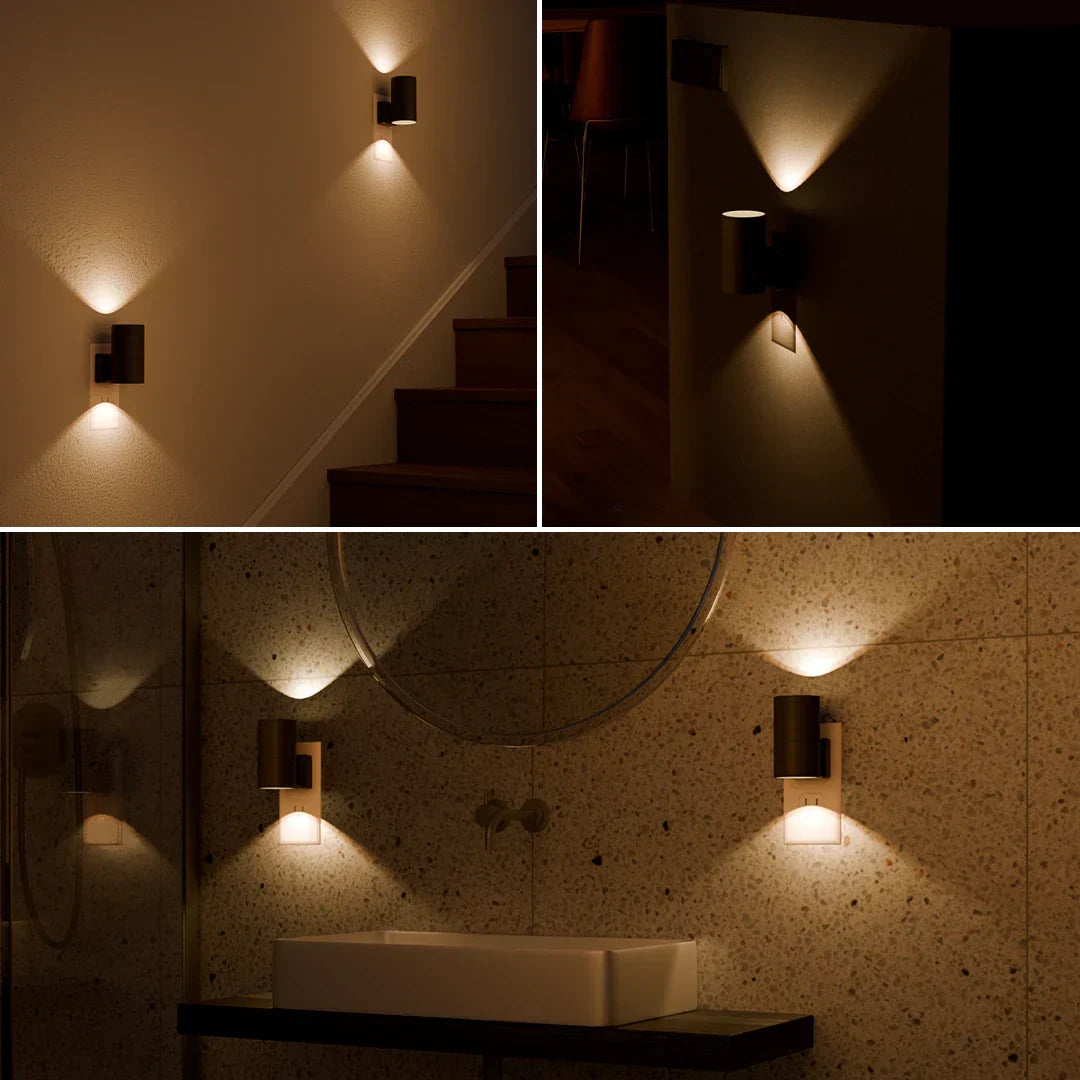 Dimbare Sensorlamp voor in Stopcontact – Warm Wit LED Nachtlampje met Automatische Dag-Nachtsensor | Sansoti